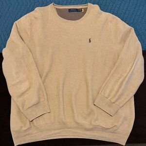 POLO Ralph Lauren Men's Beige/Tan Crewneck Sweater